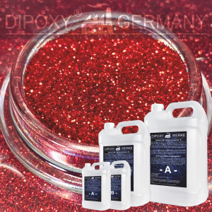 Epoxidharz + Effekt-Pigment-Rot 05 Gießharz Epoxy...