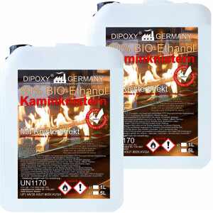 Bioéthanol, éthanol 80 % Premium 2 L (2 x 1...