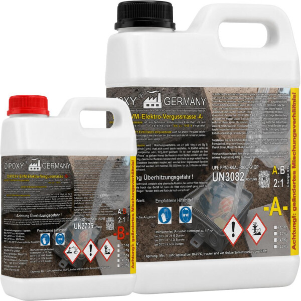 Résine dencapsulation électrique époxy IP68 & IP69 jusquà 1000 volts 120kg incolore (transparente), étanche pour boîtes de dérivation, circuits imprimés, manchons de câble, etc.