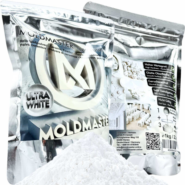 Dipoxy MoldMaster Poudre de coulée blanche pour reliefs 5kg pour des reliefs détaillés, des projets artistiques et de bricolage | Séchage rapide, non toxique, polyvalent