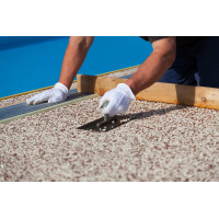Kit de tapis de pierre en résine époxy pour lintérieur et lextérieur (env. 28 kg / 2-2,5 m²) | 16 couleurs | 25 kg de gravier de marbre 2-4 mm + 3 l, liant à base de résine époxy 2K | Pour balcons, terrasses, escaliers, garages