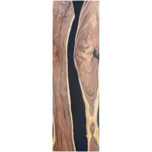 Epoxidharz Tischplatte River Table Schwarz Walnuss...