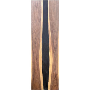 Epoxidharz Tischplatte River Table Schwarz Walnuss...