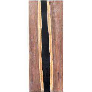 Epoxidharz Tischplatte River Table Schwarz Walnuss...