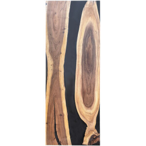 Epoxidharz Tischplatte River Table Schwarz Walnuss...