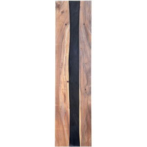 Epoxidharz Tischplatte River Table Schwarz Walnuss...