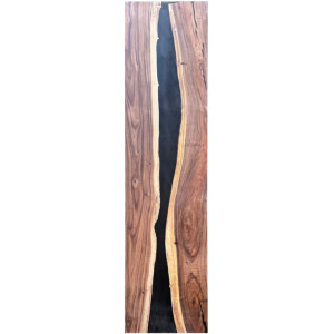 Epoxidharz Tischplatte River Table Schwarz Walnuss...