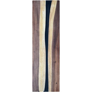 Epoxidharz Treppenstufe Massivholz Walnuss Schwarz River...