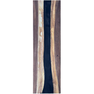 Epoxidharz Treppenstufe Massivholz Walnuss Schwarz River...