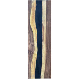 Epoxidharz Treppenstufe Massivholz Walnuss Schwarz River...