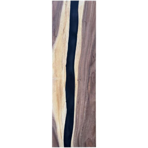 Epoxidharz Treppenstufe Massivholz Walnuss Schwarz River...