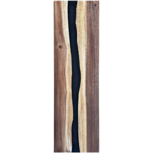 Epoxidharz Treppenstufe Massivholz Walnuss Schwarz River...