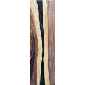 Epoxidharz Treppenstufe Massivholz Walnuss Schwarz River...