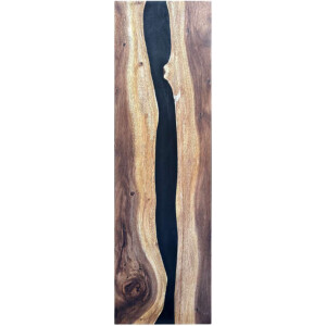 Epoxidharz Treppenstufe Massivholz Walnuss Schwarz River...