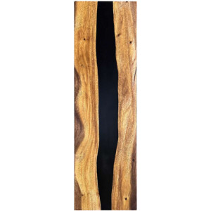 Epoxidharz Treppenstufe Massivholz Walnuss Schwarz River...