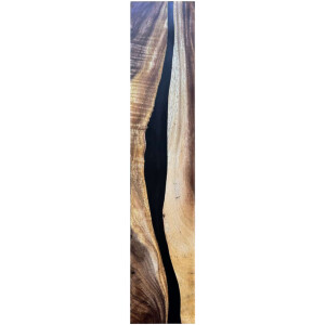 Epoxidharz Treppenstufe Massivholz Walnuss Schwarz River...