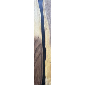 Epoxidharz Treppenstufe Massivholz Walnuss Schwarz River...