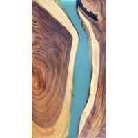 Epoxidharz Tischplatte River Table Hellb gallery