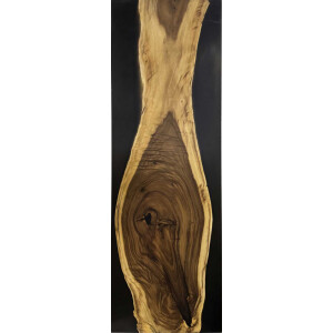 Epoxidharz Tischplatte River Table Schwarz Walnuss...