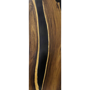 Epoxidharz Tischplatte River Table Schwarz Walnuss...