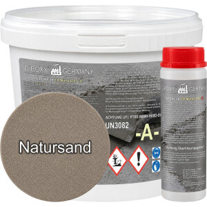 Mortier époxy 2K pour béton, chape & sol avec quartz - réparation & rebouchage 10 kg Sable naturel | DIPOXY