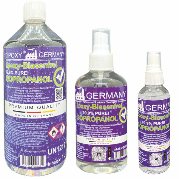 Isopropanol 99,9% Solvant Alcool Isopropylique IPA 2-Propanol Nettoyeur, époxy sans bulles!