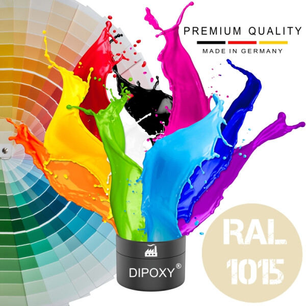 Dipoxy-PMI-RAL 1015 IVOIRE CLAIR Pigment de base extrêmement concentré Pâte colorante Colorant pour résine époxy, résine polyester, systèmes polyuréthane, béton, vernis, peinture liquide Résine synthétique Bijoux