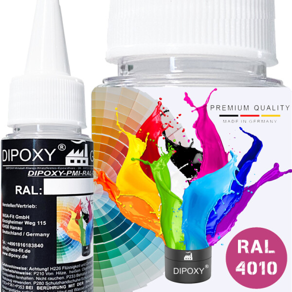 Dipoxy-PMI-RAL 4010 TELE MAGENTA Pâte pigmentaire de base extrêmement concentrée Colorant pour résine époxy, résine polyester, systèmes polyuréthane, béton, vernis, peinture liquide, résine synthétique, bijoux